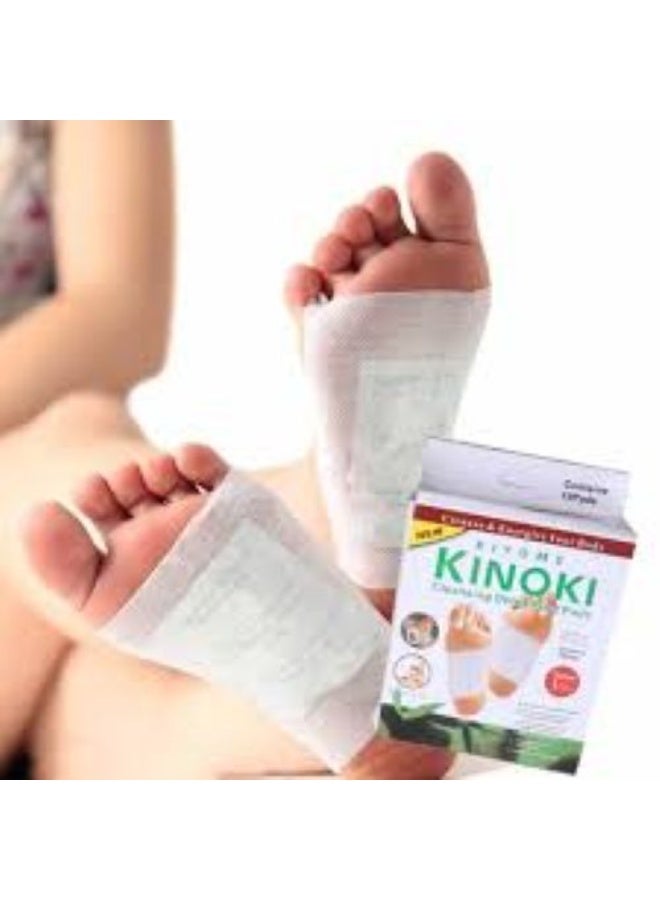 Kinoki White Herbal Foot Detox Patches – 1 Box (10 Patches)
